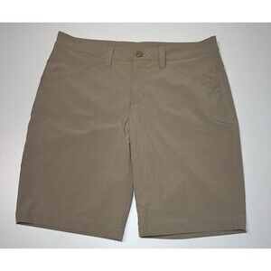 Eddie Bauer Travex Women's 8 Beige Stretch Fabric Shorts Outdoor Travel Hiking